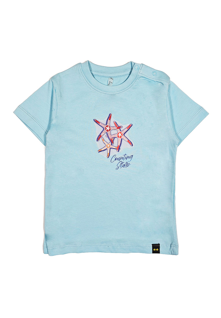 T-shirt celeste per neonato - Primamoda kids