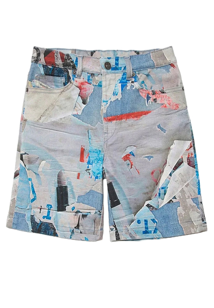 Bermuda en jean multicolore pour garçon