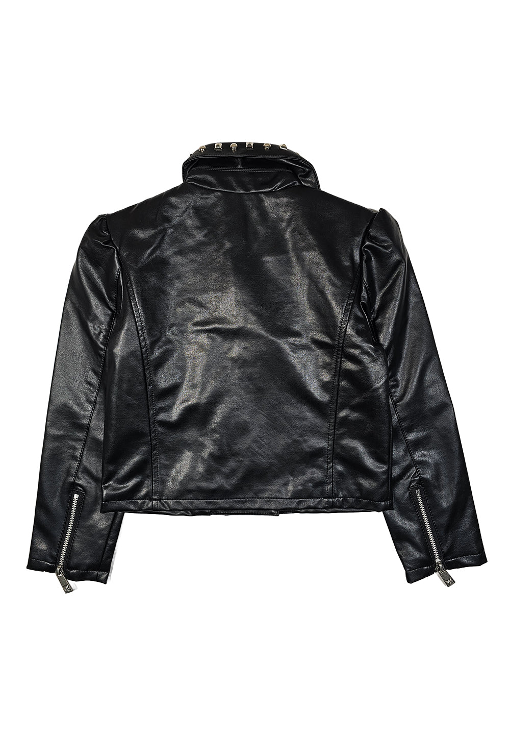 Veste en similicuir noir pour fille