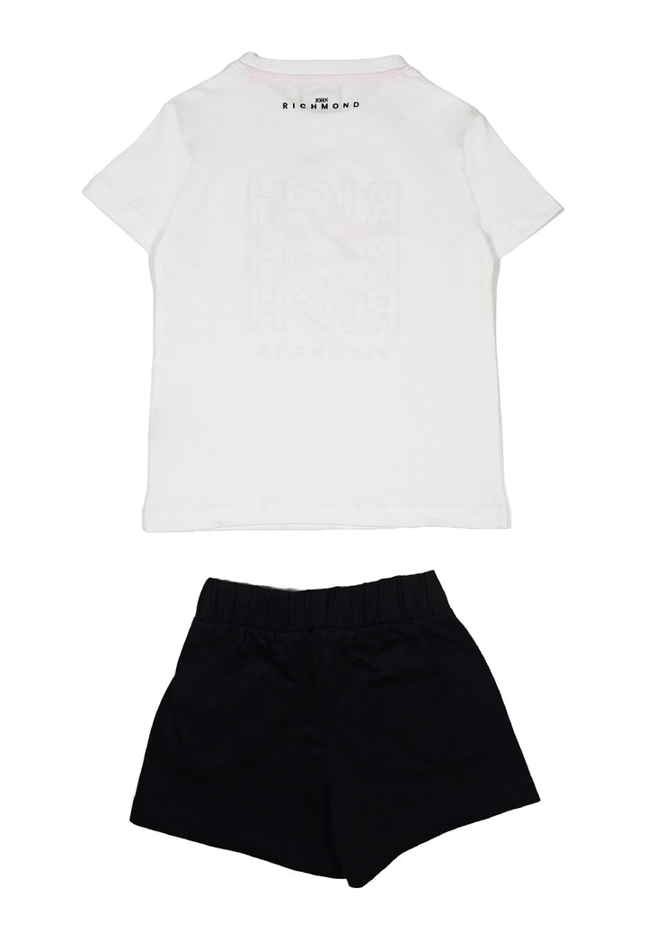 Tenue noire et blanche pour fille