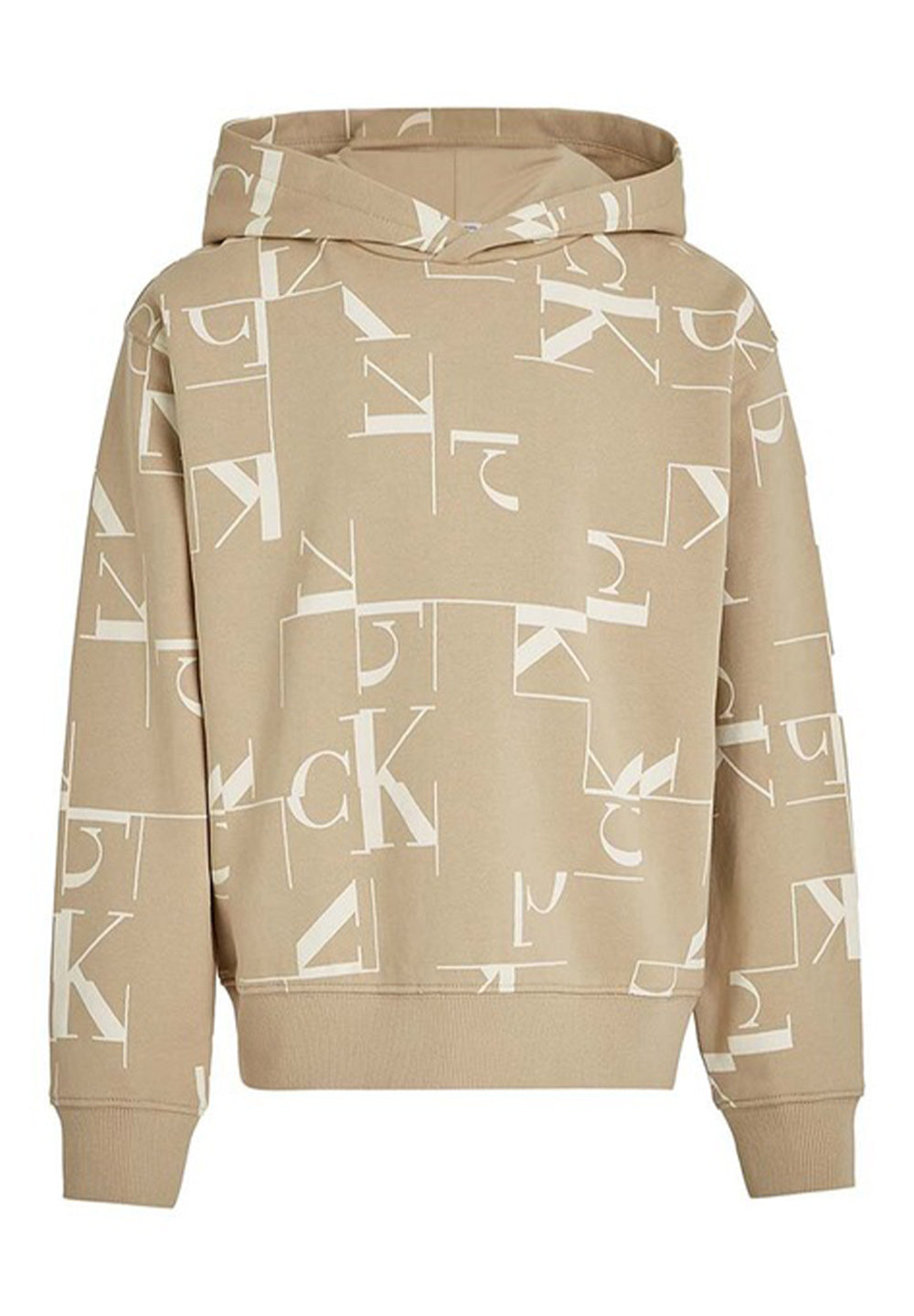 Felpa cappuccio beige per bambino