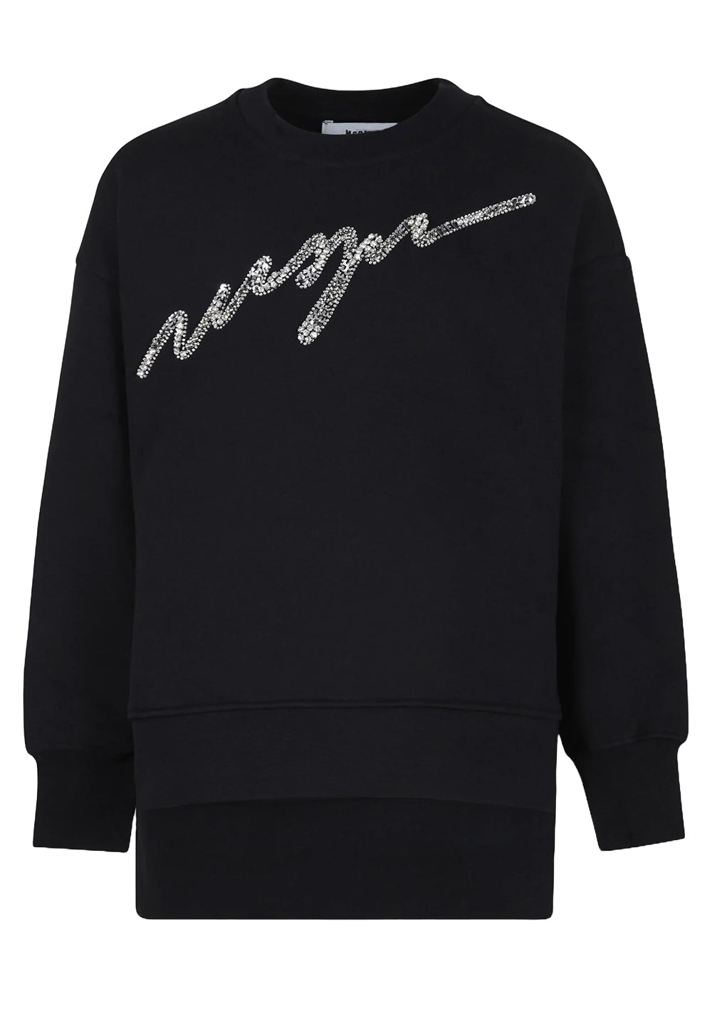 Robe sweat-shirt noire pour fille