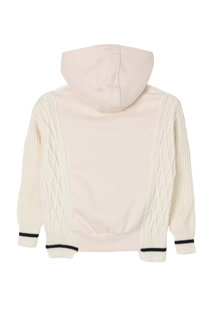 Sweat à capuche crème pour enfants
