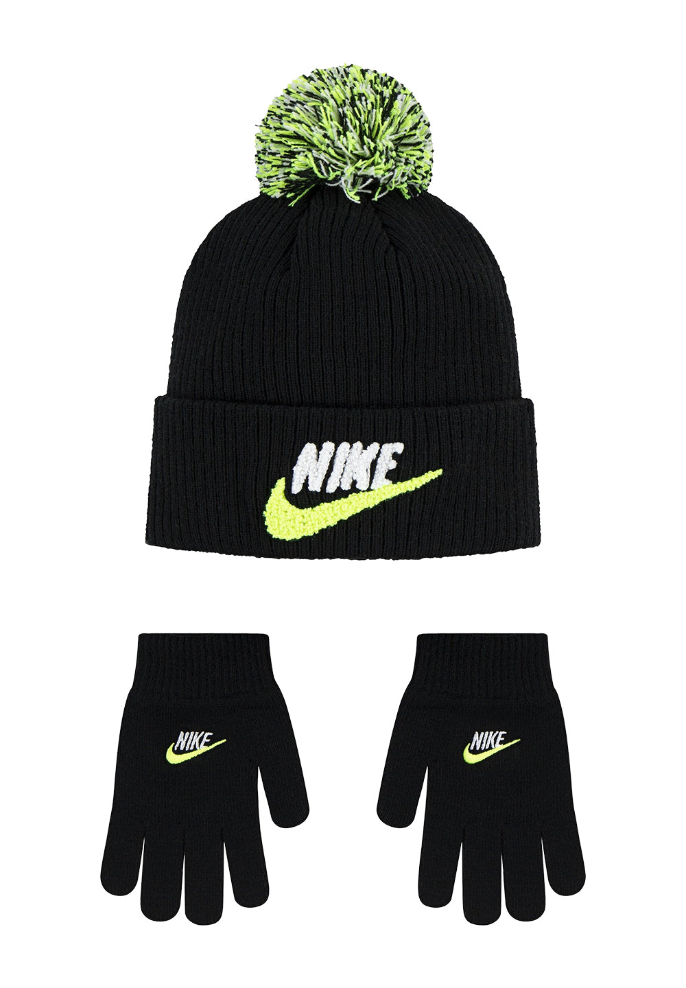 Set cappello + guanti nero per bambino