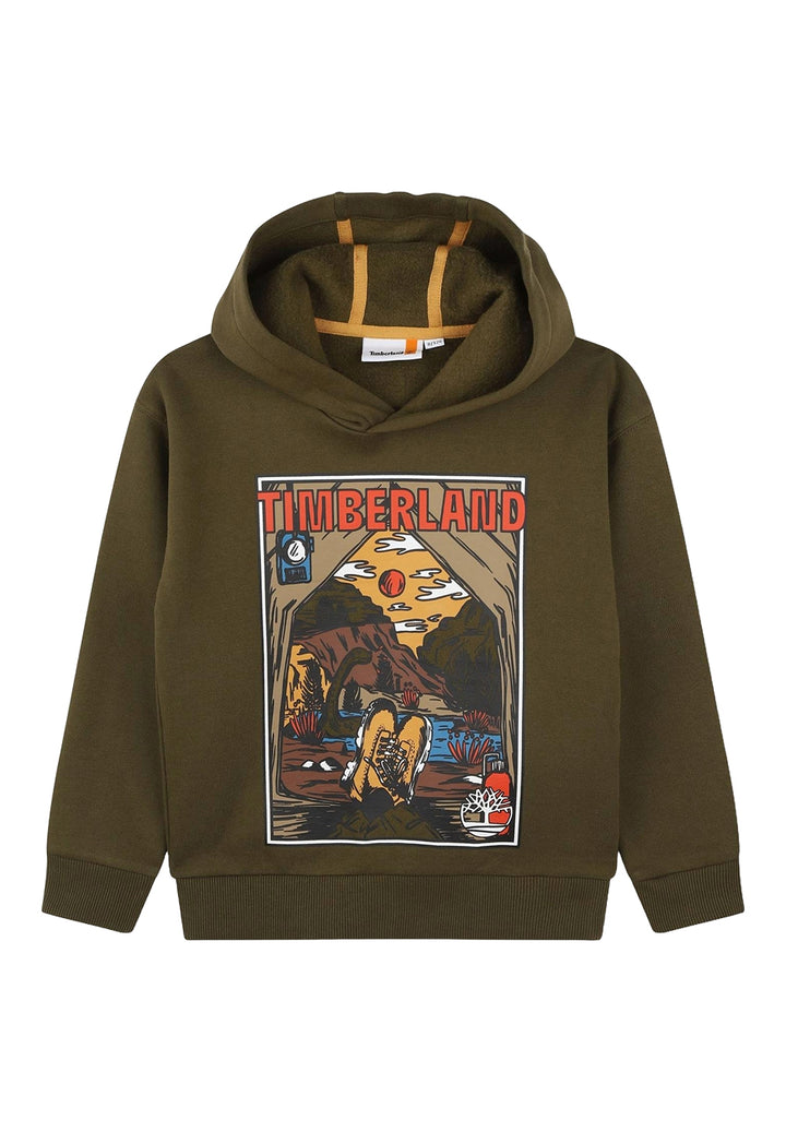 Sweat à capuche vert pour enfants