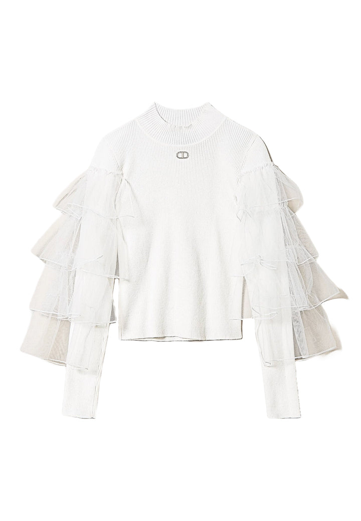 Weißer Pullover für Mädchen