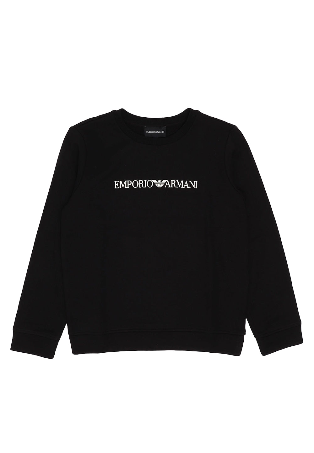 Sweat-shirt noir à col rond pour enfant