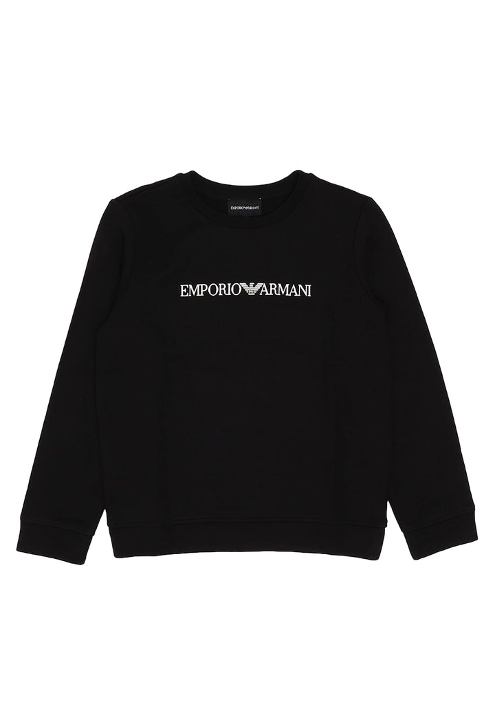 Sweat-shirt noir à col rond pour enfant