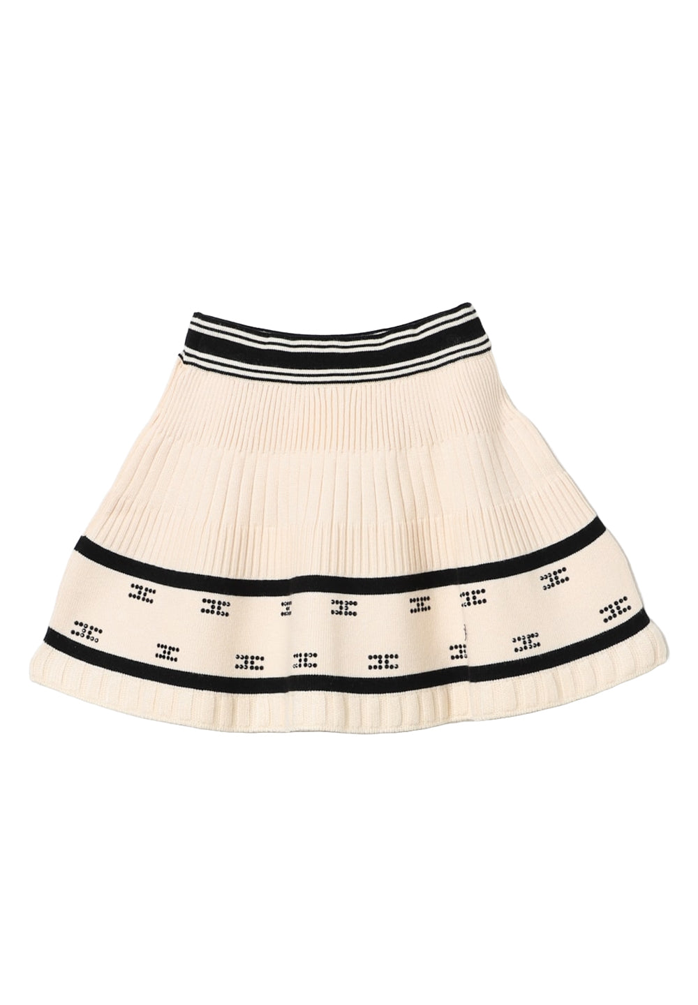Gonna in maglia cipria per bambina