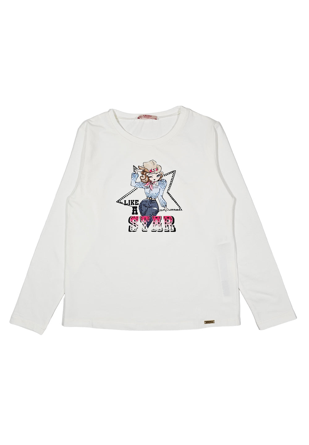 T-shirt bianca per bambina