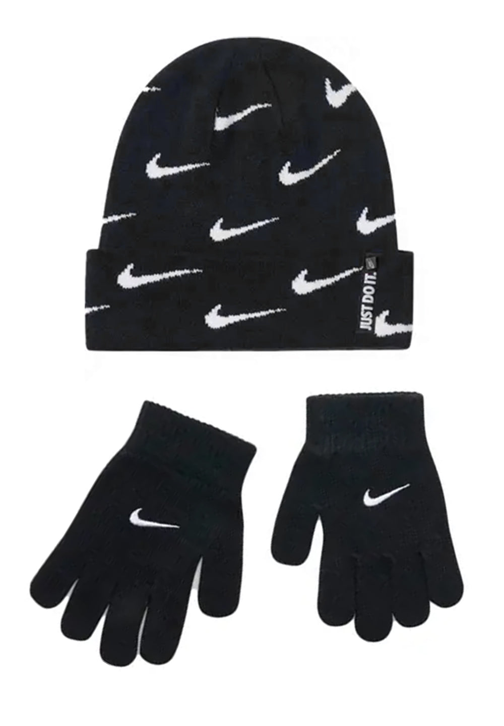 Set cappello + guanti nero per bambino