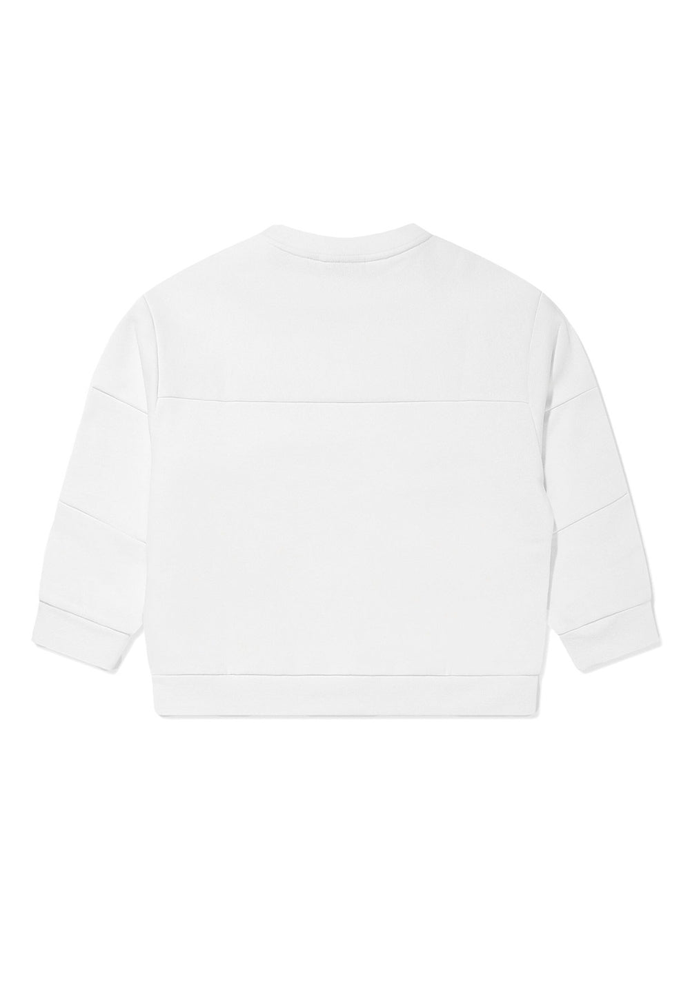 Sweat-shirt blanc à col rond pour enfant