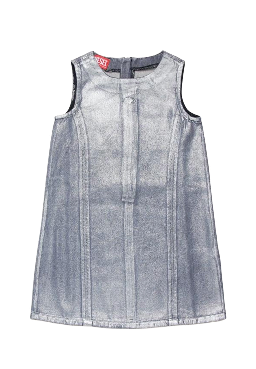 Silbernes Jeanskleid für Mädchen