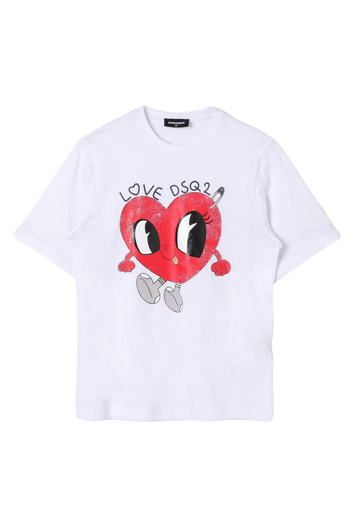 T-shirt bianca per bambina