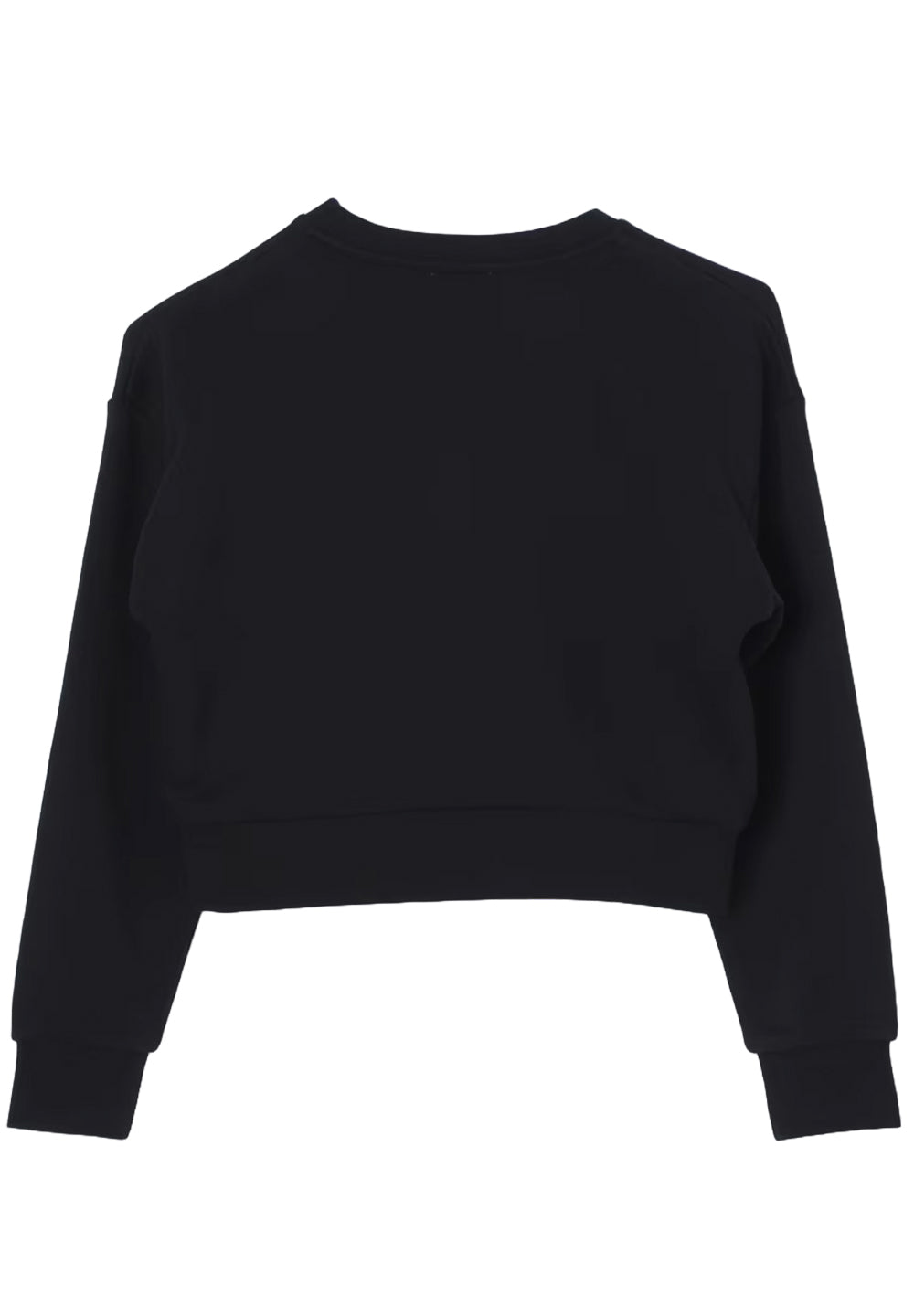 Schwarzes Sweatshirt mit Rundhalsausschnitt für Mädchen