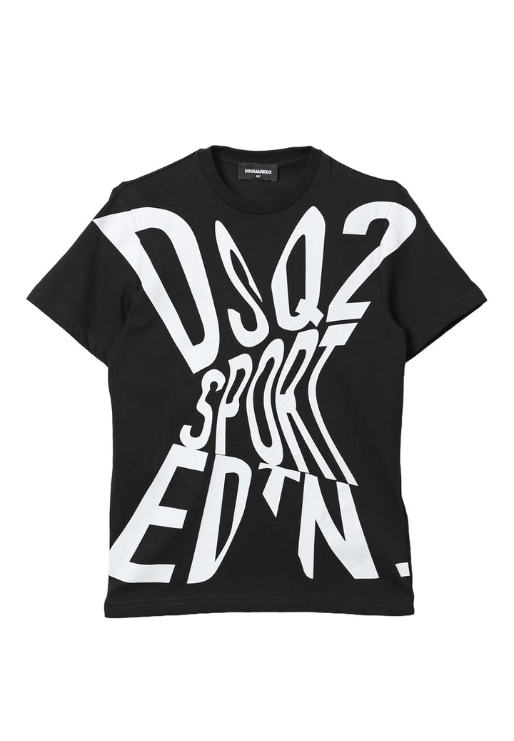 T-shirt nera per bambino