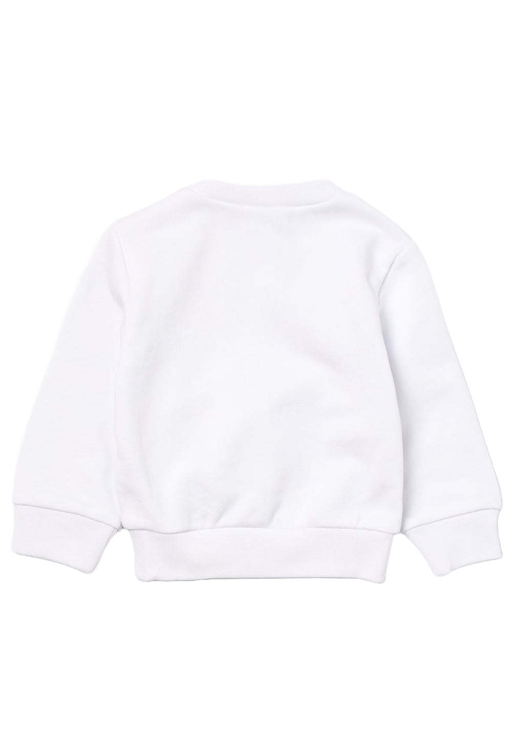 Sweat-shirt blanc à col rond pour nouveau-nés