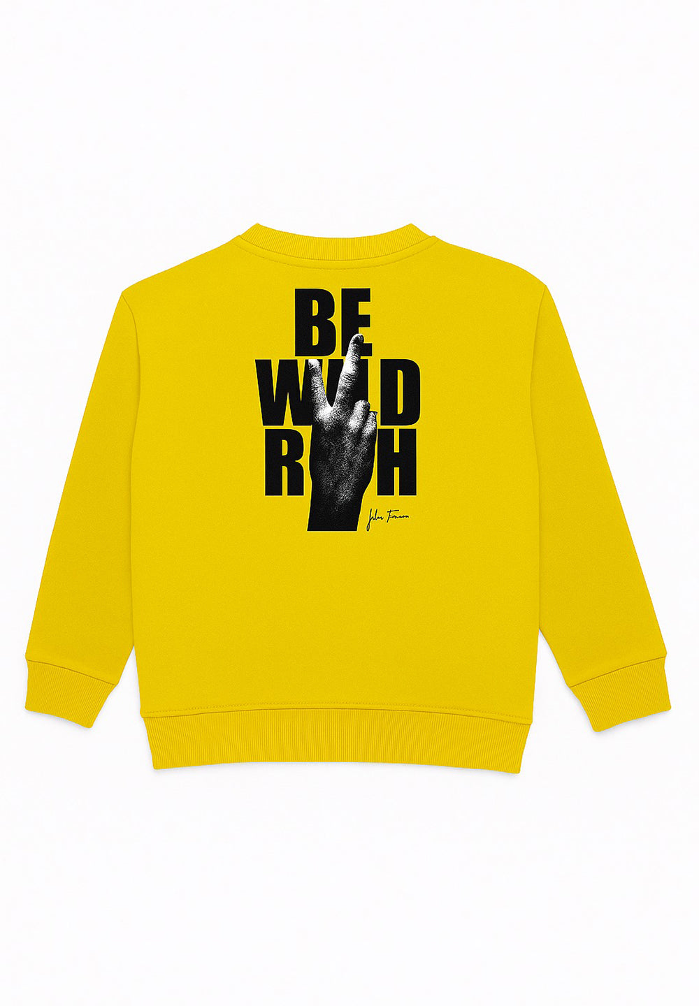 Sweat-shirt ras du cou jaune pour nouveau-nés