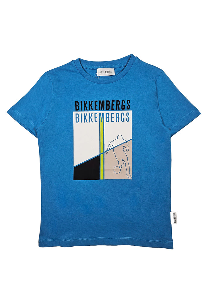 T-shirt azzurra per bambino