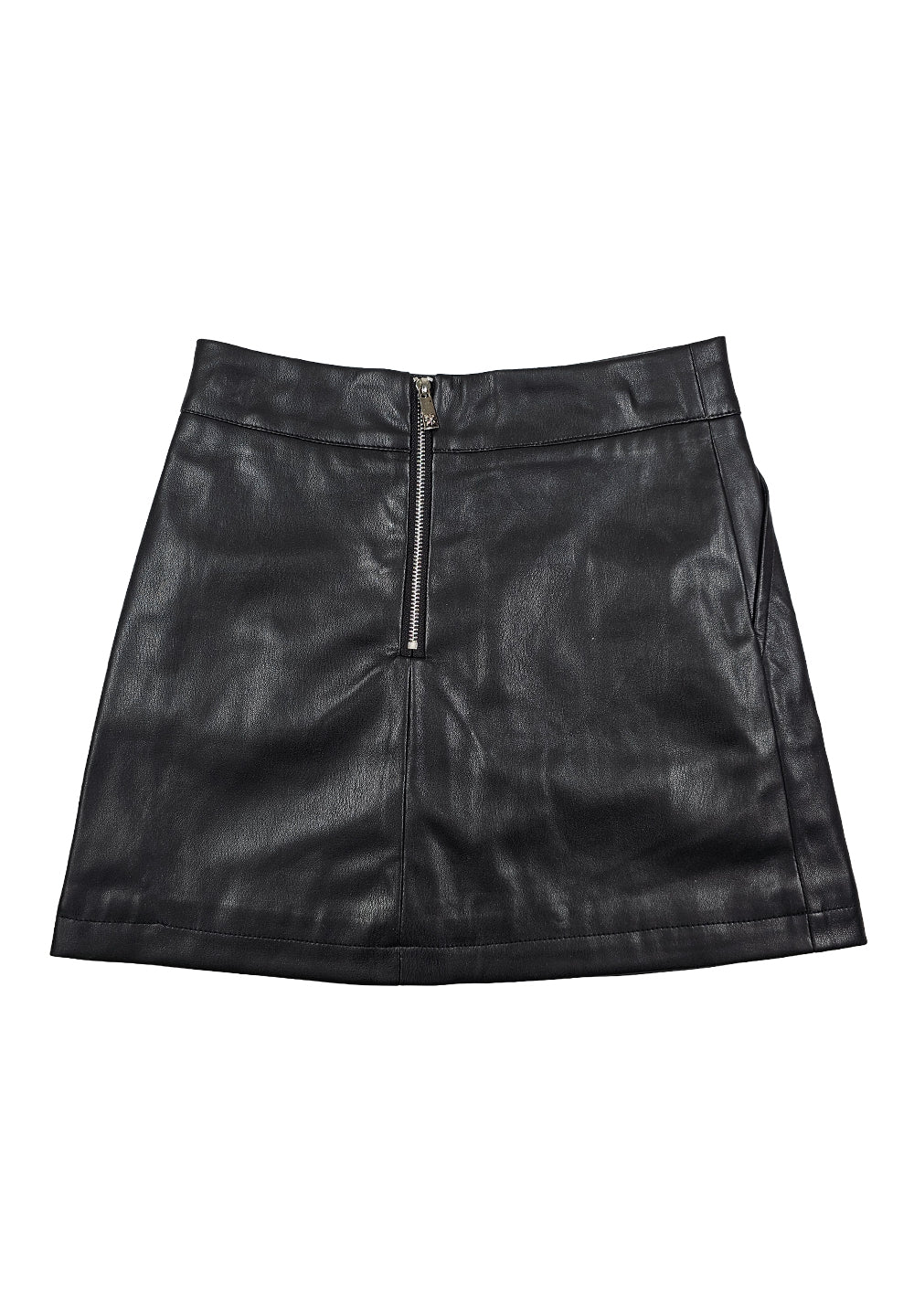 Jupe en similicuir noir pour fille