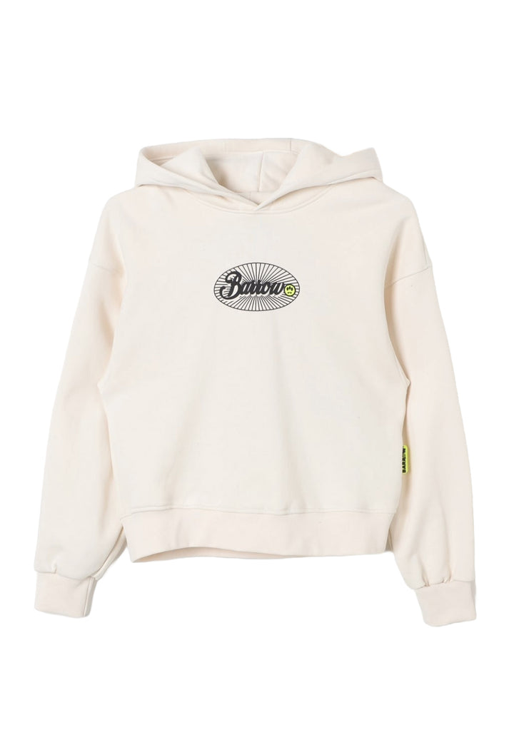 Felpa cappuccio beige per bambina