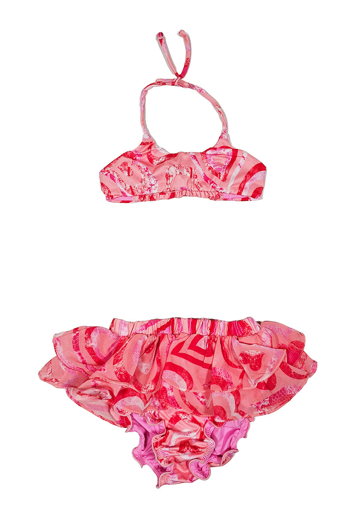 Costume bikini rose pour fille