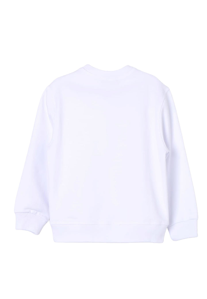Sweat-shirt blanc à col rond pour enfant
