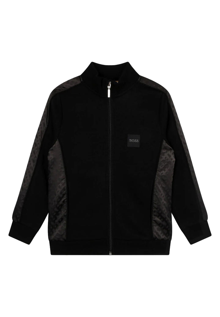 Schwarzes Sweatshirt mit Reißverschluss für Jungen