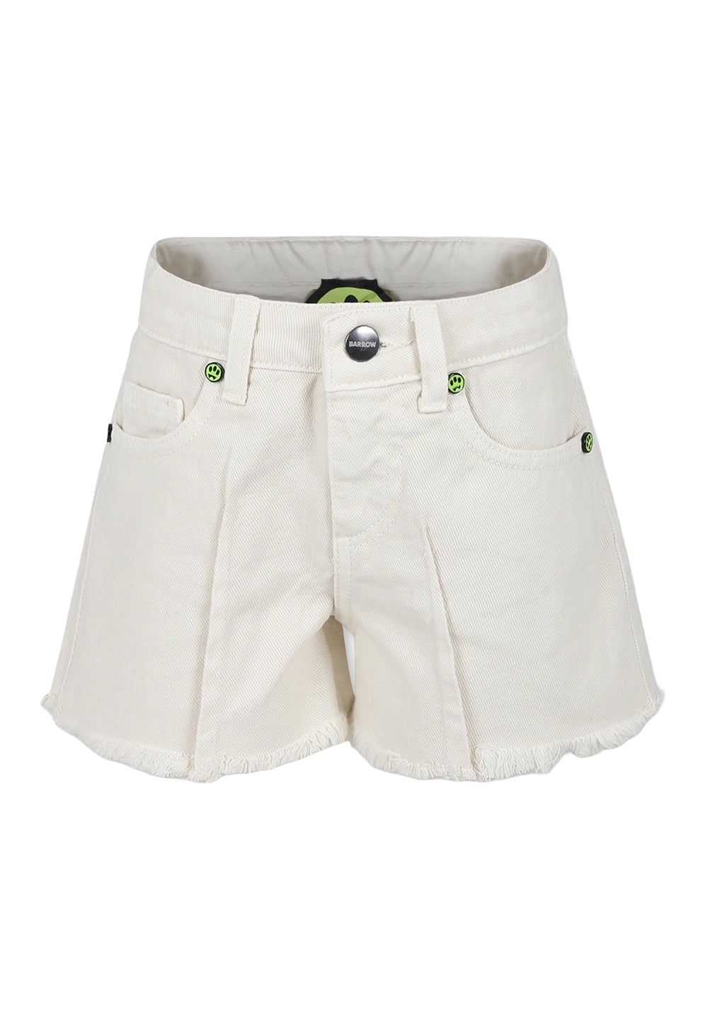 Shorts denim crema per bambina