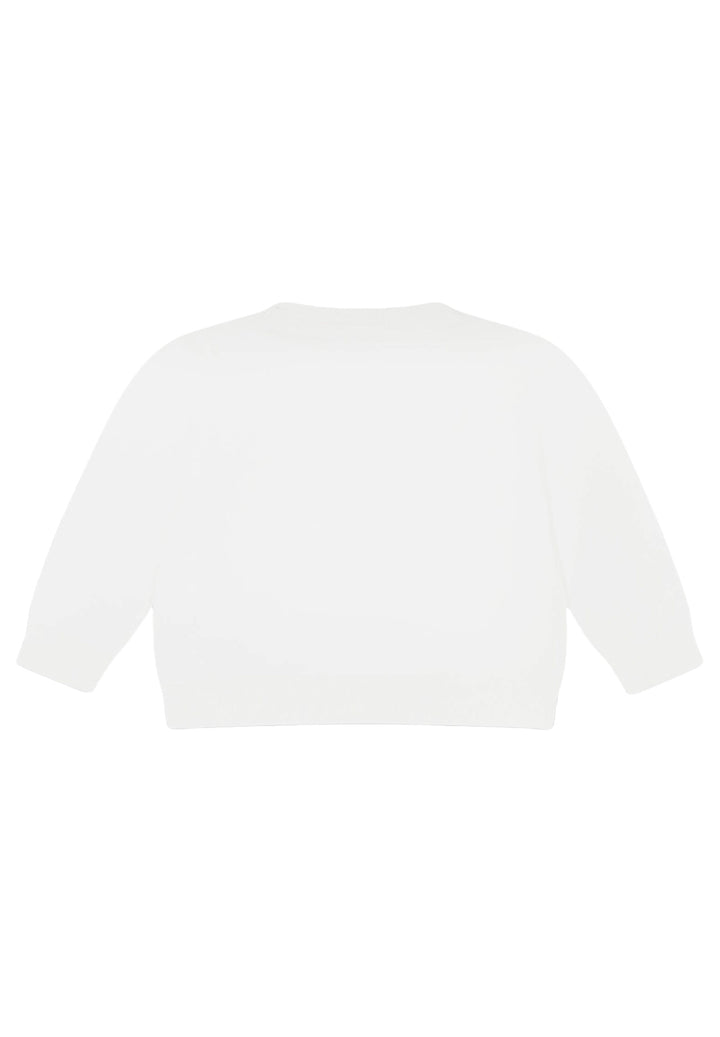 Pull blanc pour bébé fille