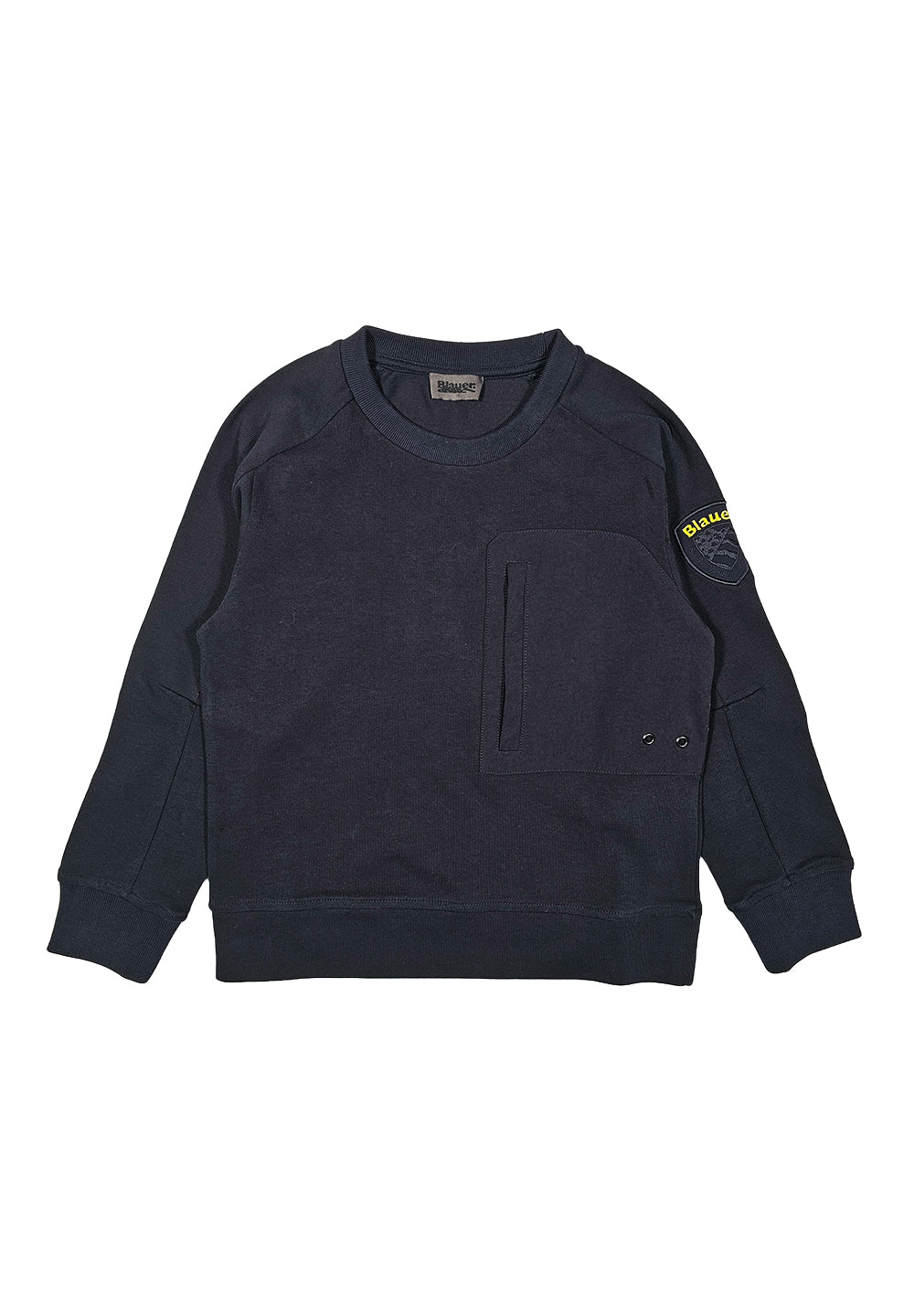 Felpa girocollo blu per bambino - Primamoda kids