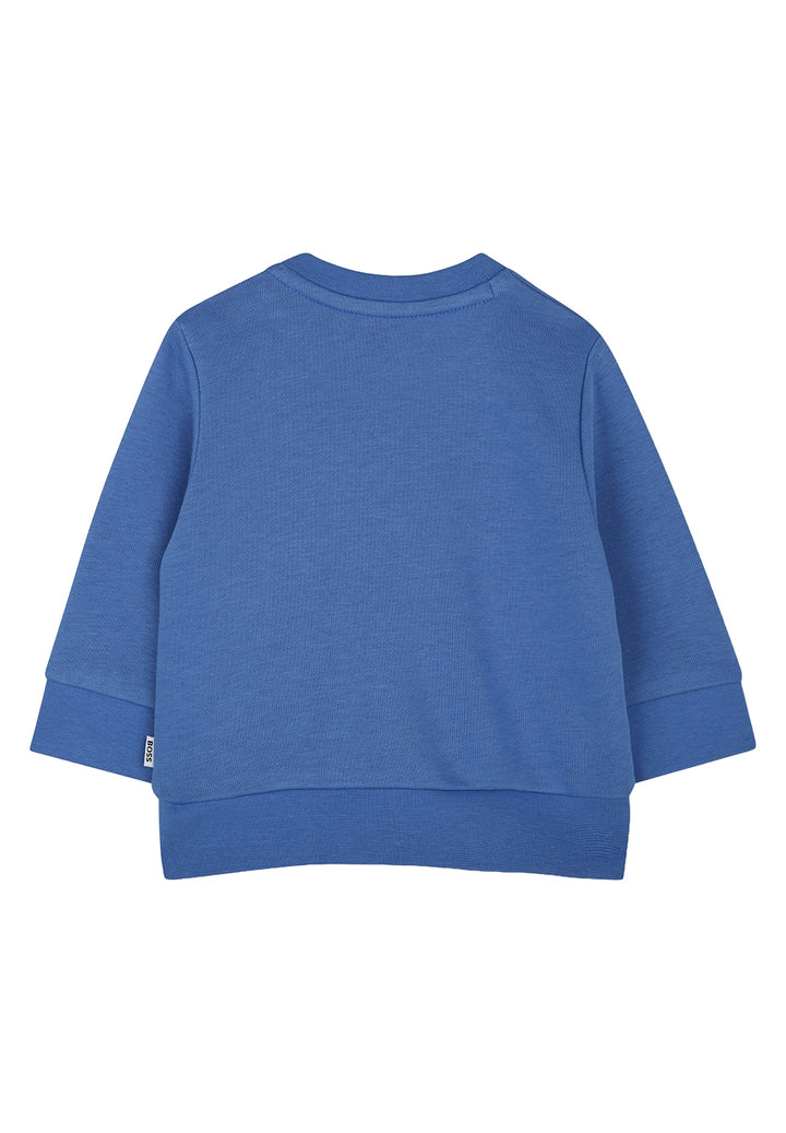 Sweat-shirt bleu à col rond pour nouveau-nés