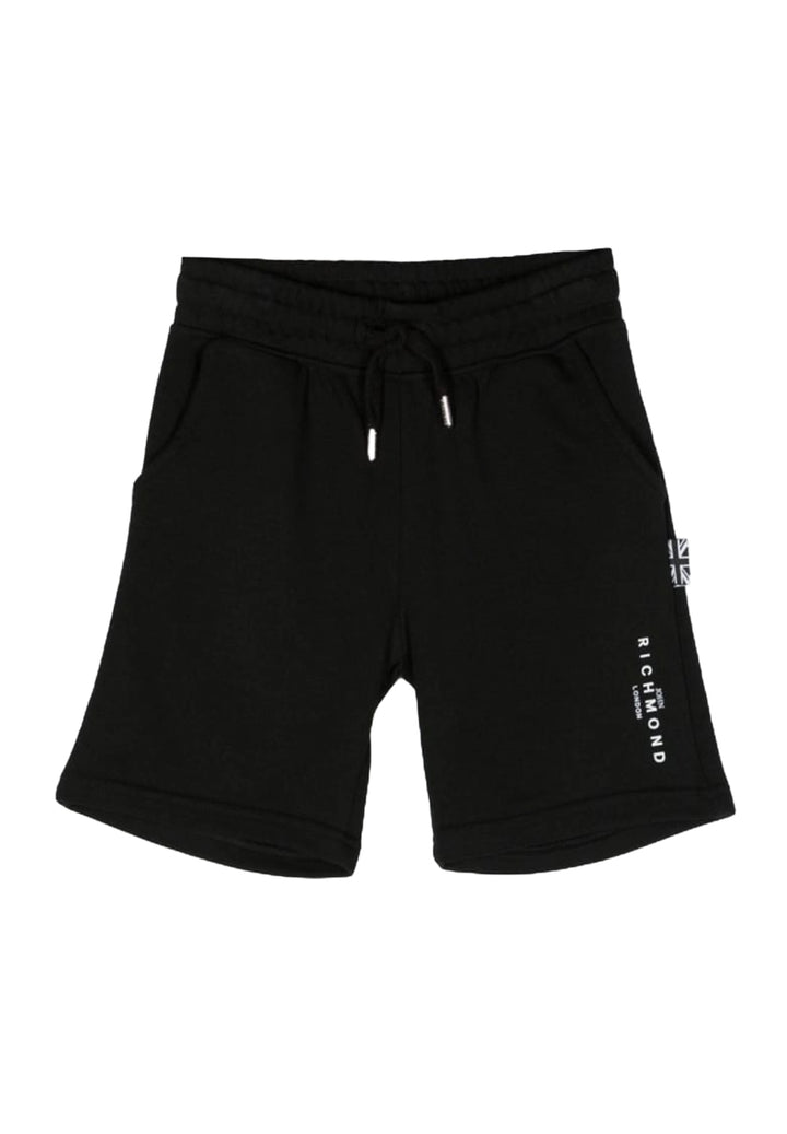 Bermuda sweat-shirt noir pour garçon