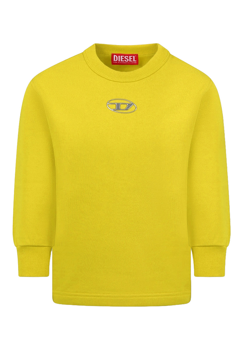 Gelbes Sweatshirt mit Rundhalsausschnitt für Jungen