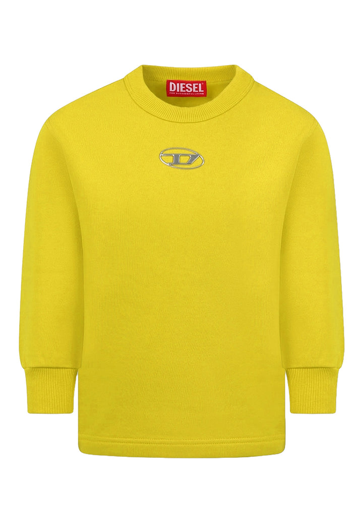 Gelbes Sweatshirt mit Rundhalsausschnitt für Jungen