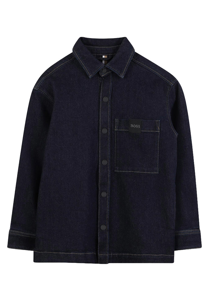 Camicia denim blu scuro per bambino
