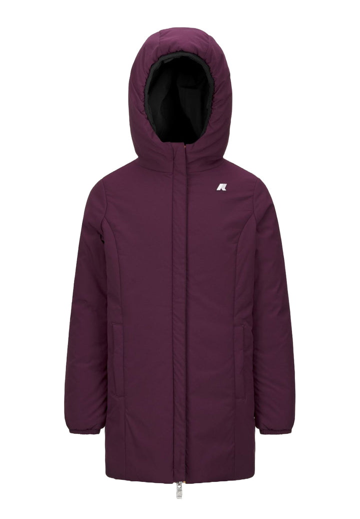 Veste réversible noire et violette pour fille