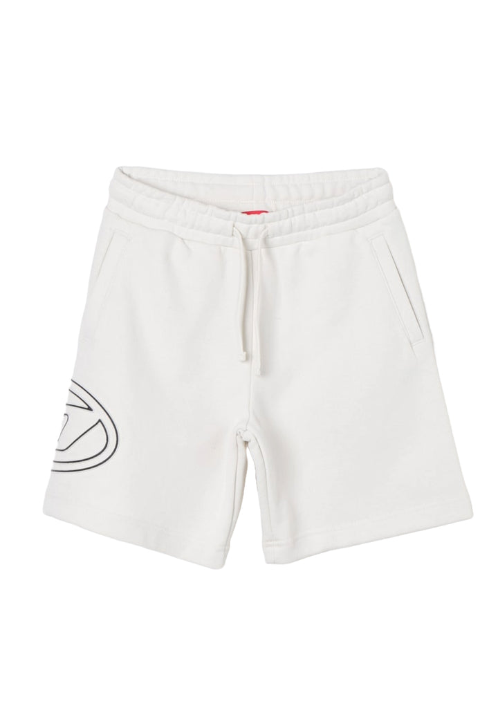 Cremefarbene Sweatshirt-Bermuda für Kinder