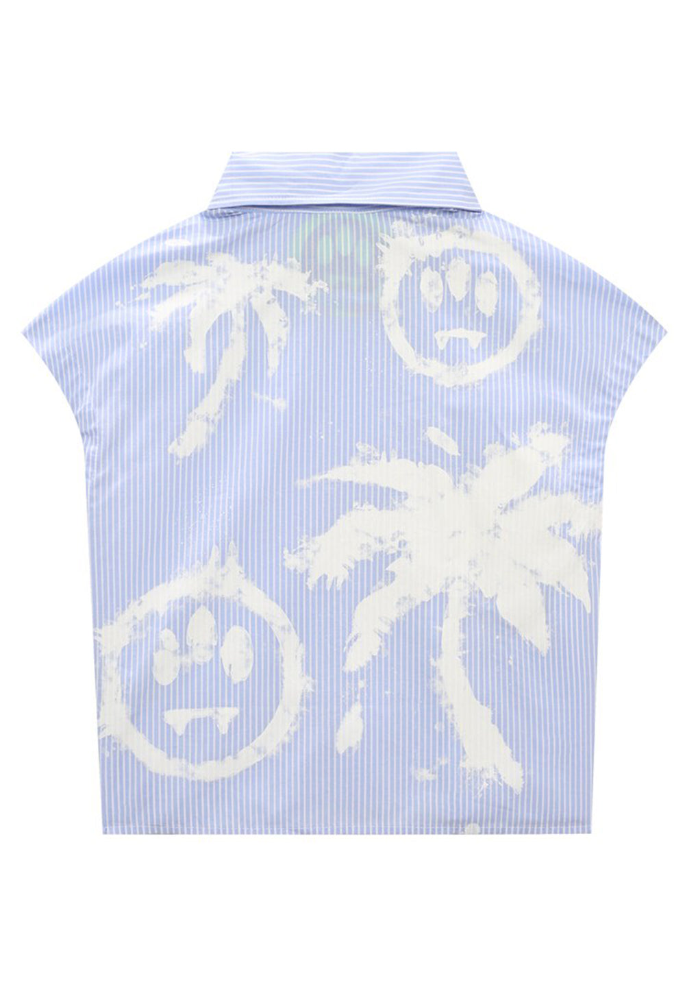 Chemise sans manches bleu clair pour fille