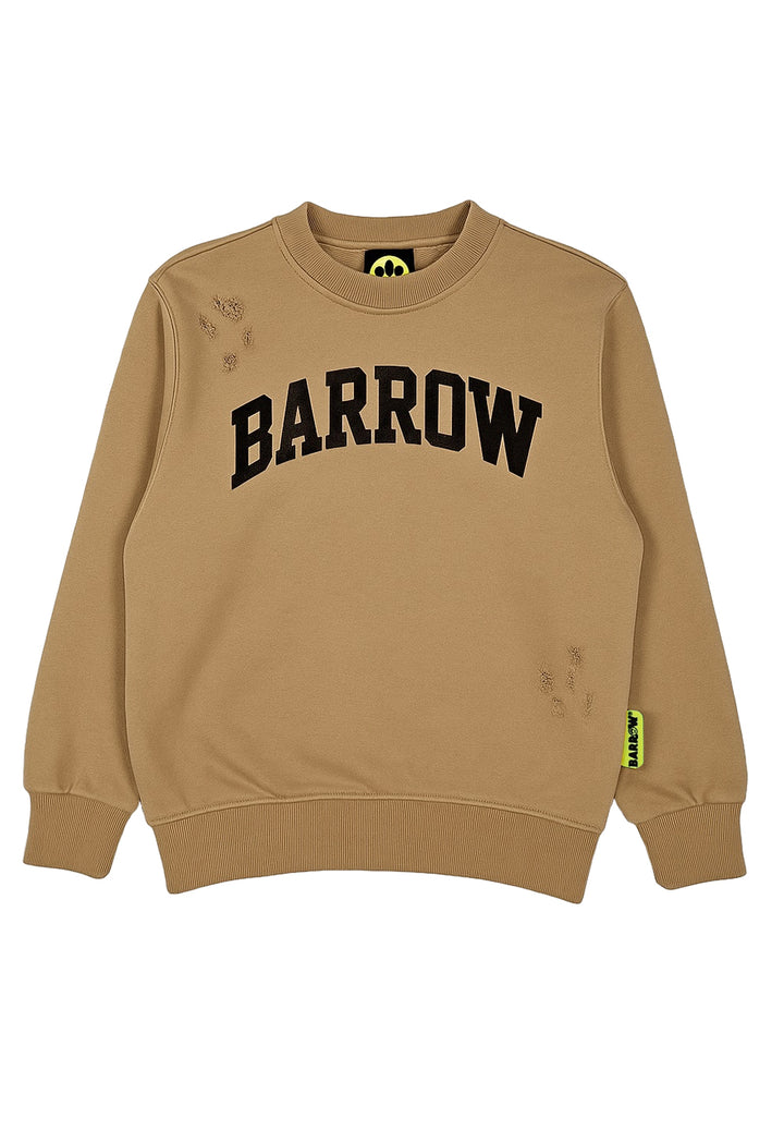 Felpa girocollo marrone unisex