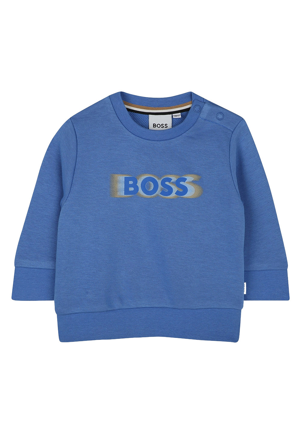 Sweat-shirt bleu à col rond pour nouveau-nés