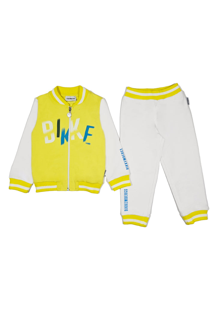 Completo bianco-giallo per bambino