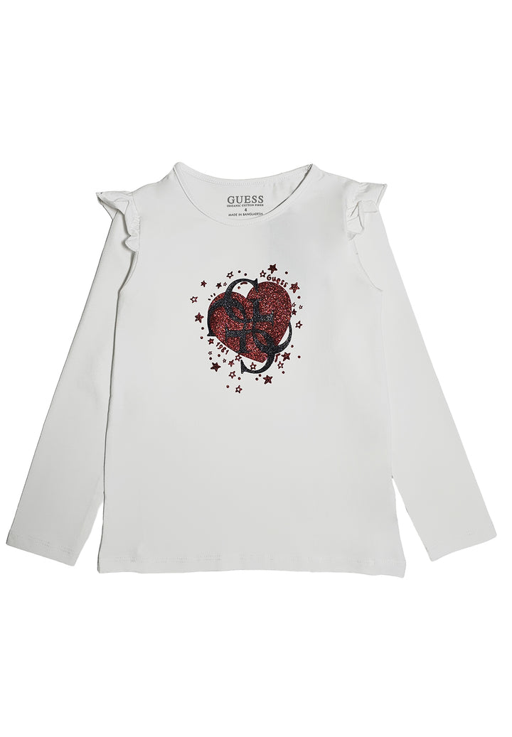T-shirt bianca per bambina