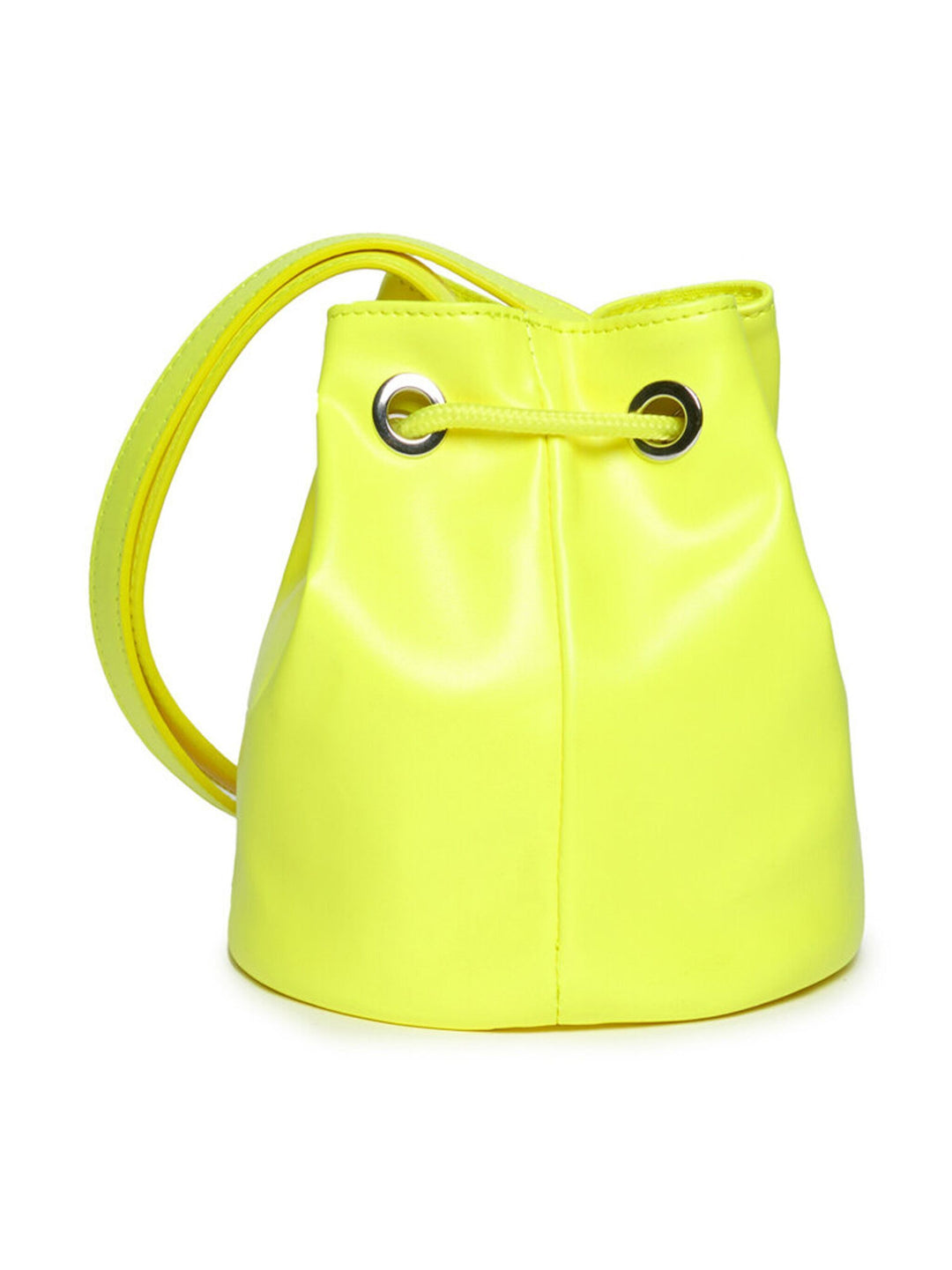 Fluoreszierend gelbe Öko-Lederhandtasche für Mädchen