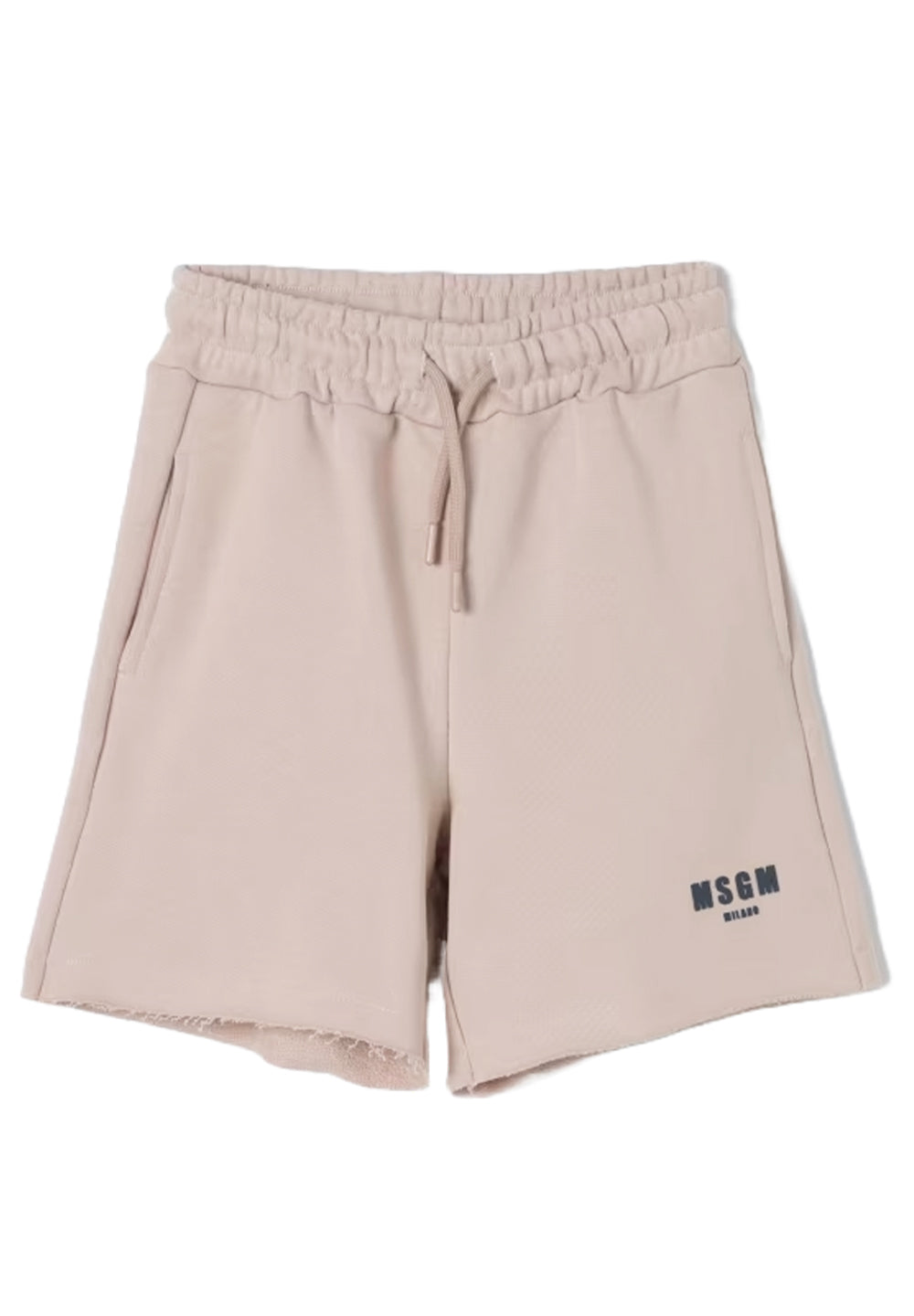 Bermuda felpa beige per bambino