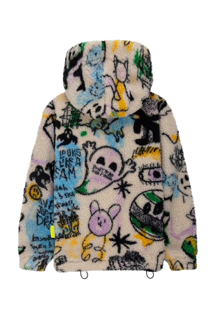 Veste en peluche crème pour fille