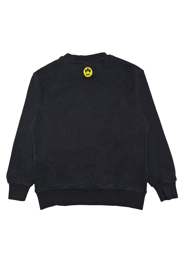 Felpa girocollo nera unisex