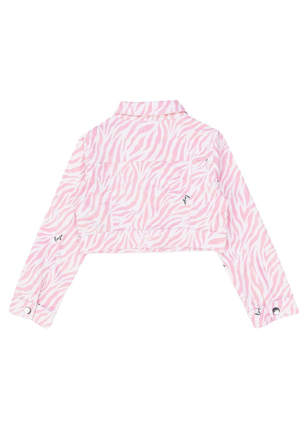 Veste en jean blanche et rose pour fille