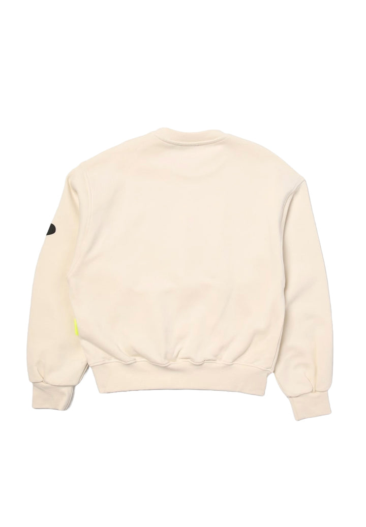 Sweat-shirt ras du cou crème pour fille
