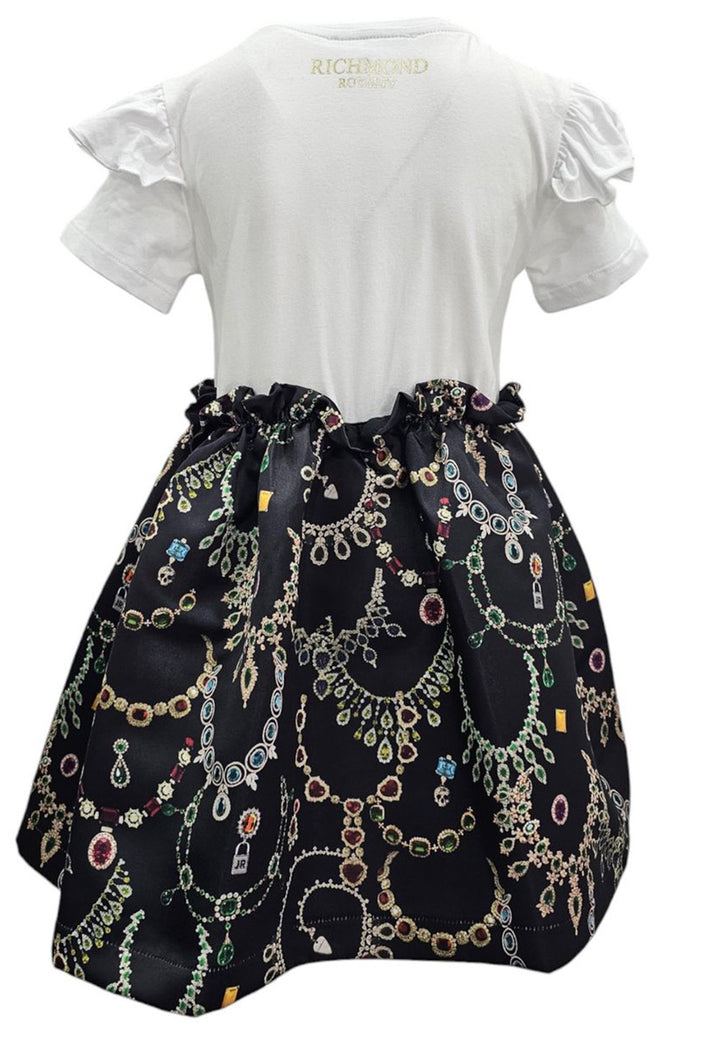 Robe noire et blanche pour fille